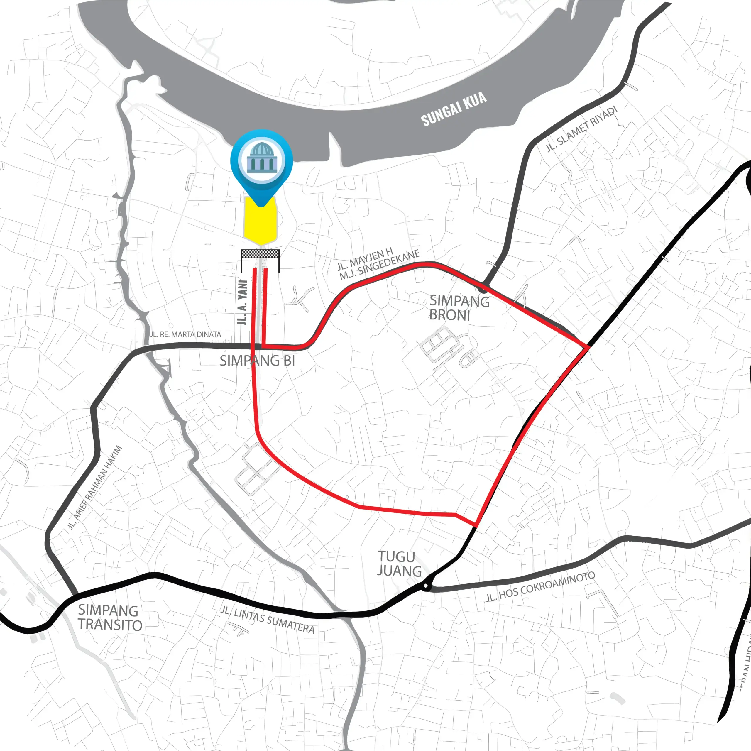 Map 5K Presisi Merdeka Run
